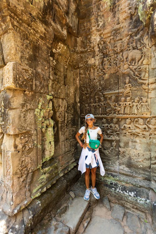 Woman Sightseeing the Angkor Wat, Siem Reap, Cambodia