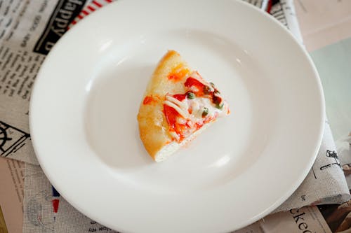Pizza Slice on a Plate 