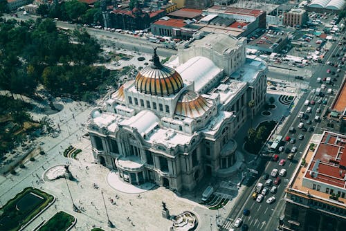 Free Bird's Eye View Photography of Dome Building Stock Photo