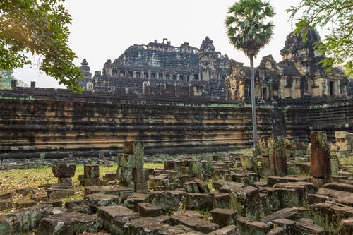 Free Explore the historical ruins of an ancient Buddhist temple set in lush surroundings. Stock Photo