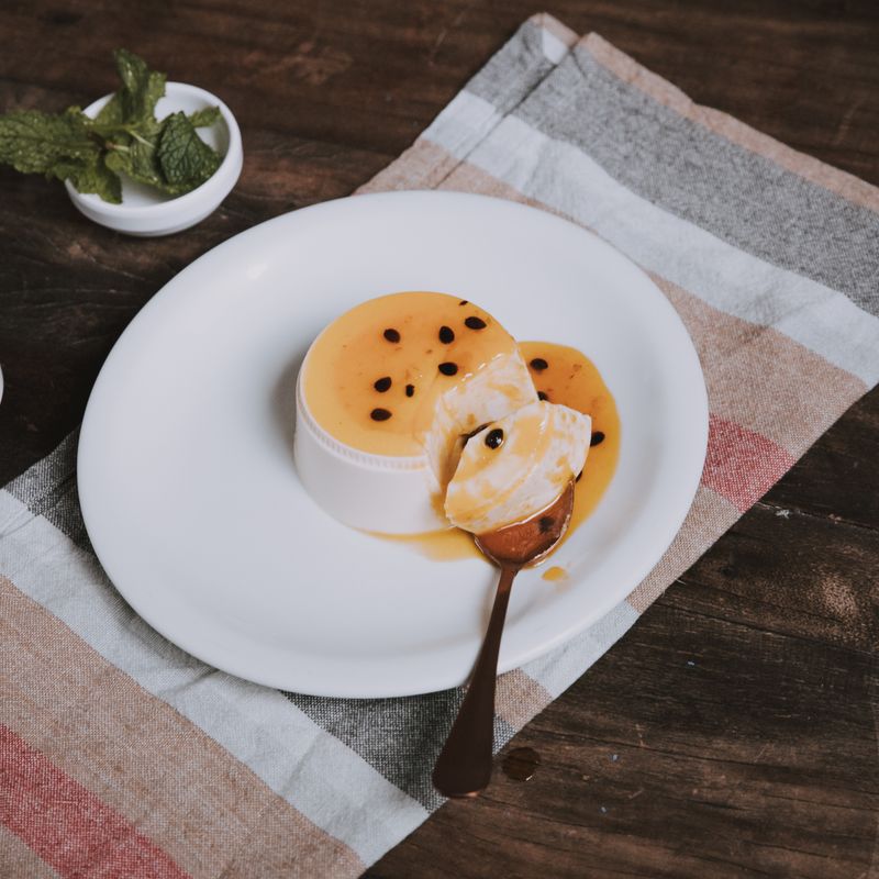 Pastel de Tres Leches with Passion Fruit Cream