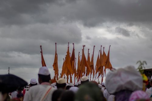 Free Faces in Pandharichi Vari Stock Photo