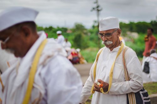 Free Faces in Pandharichi Vari Stock Photo
