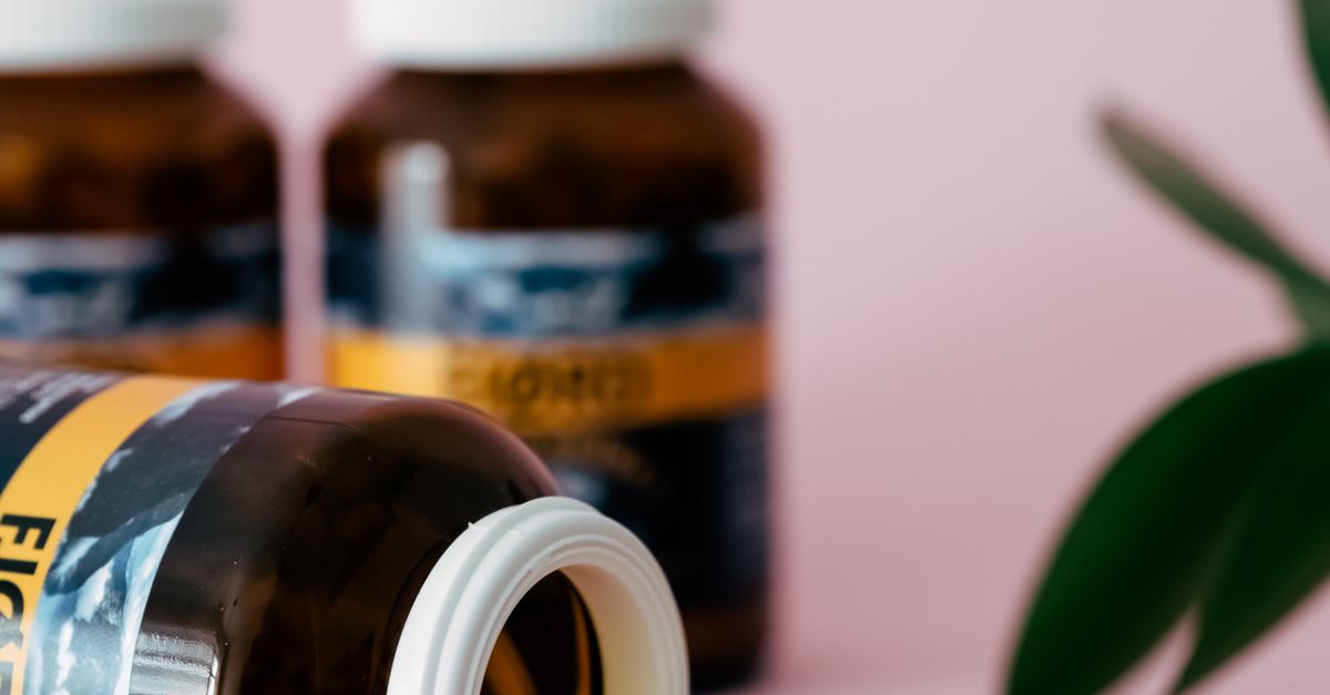 Supplement pills in bottles