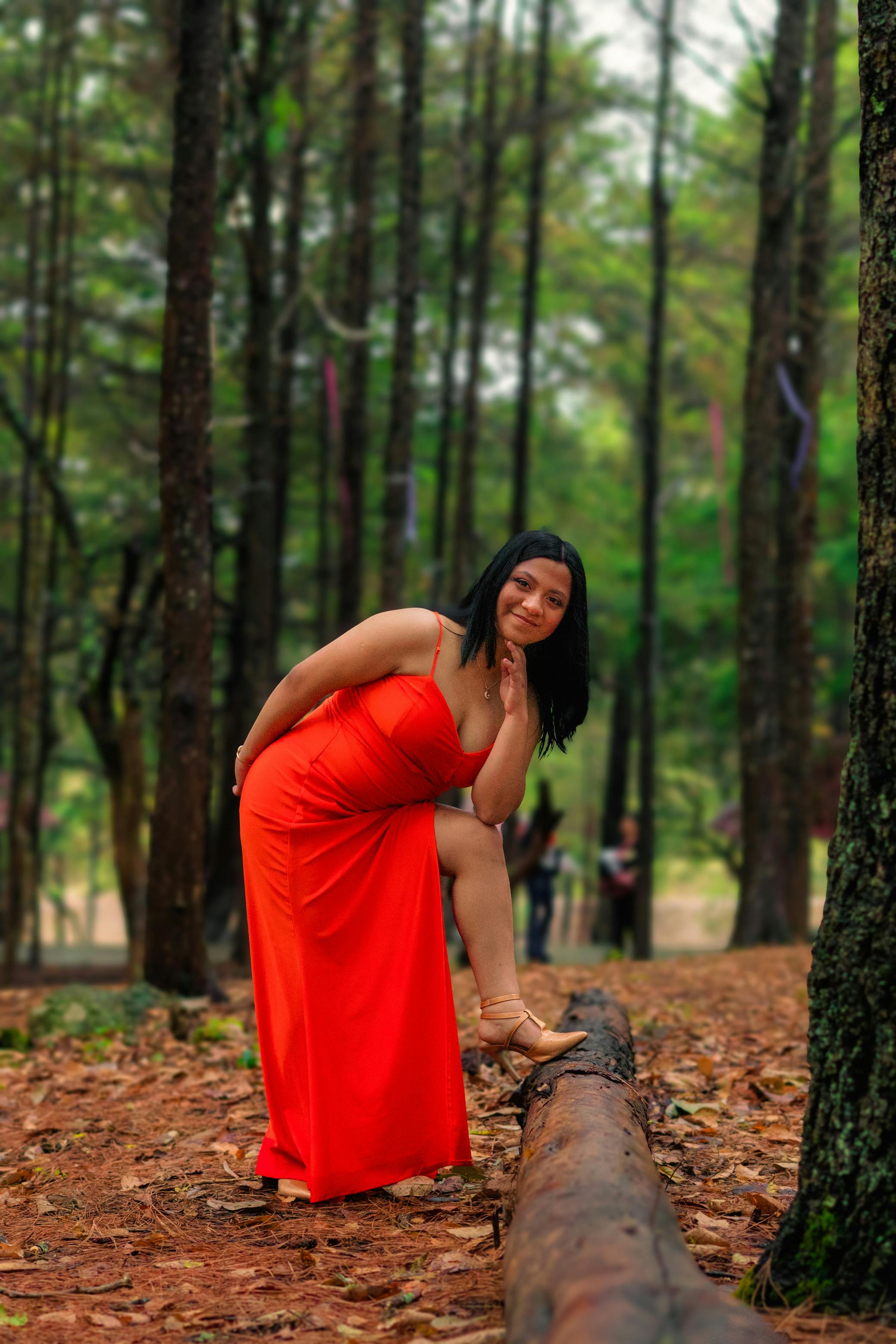 Brunette in Red Dress · Free Stock Photo