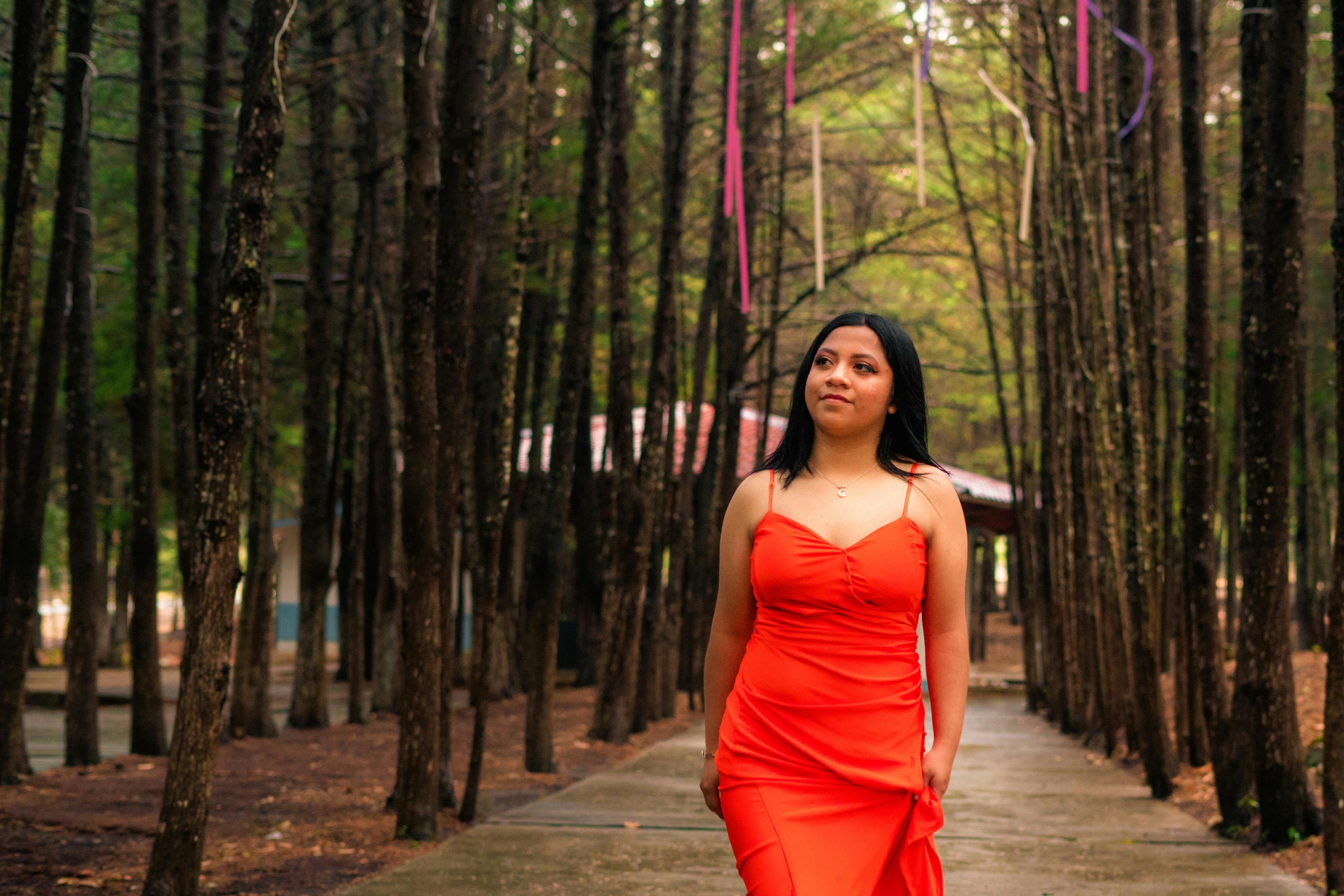Slip Dress On A Model In An Elegant Setting