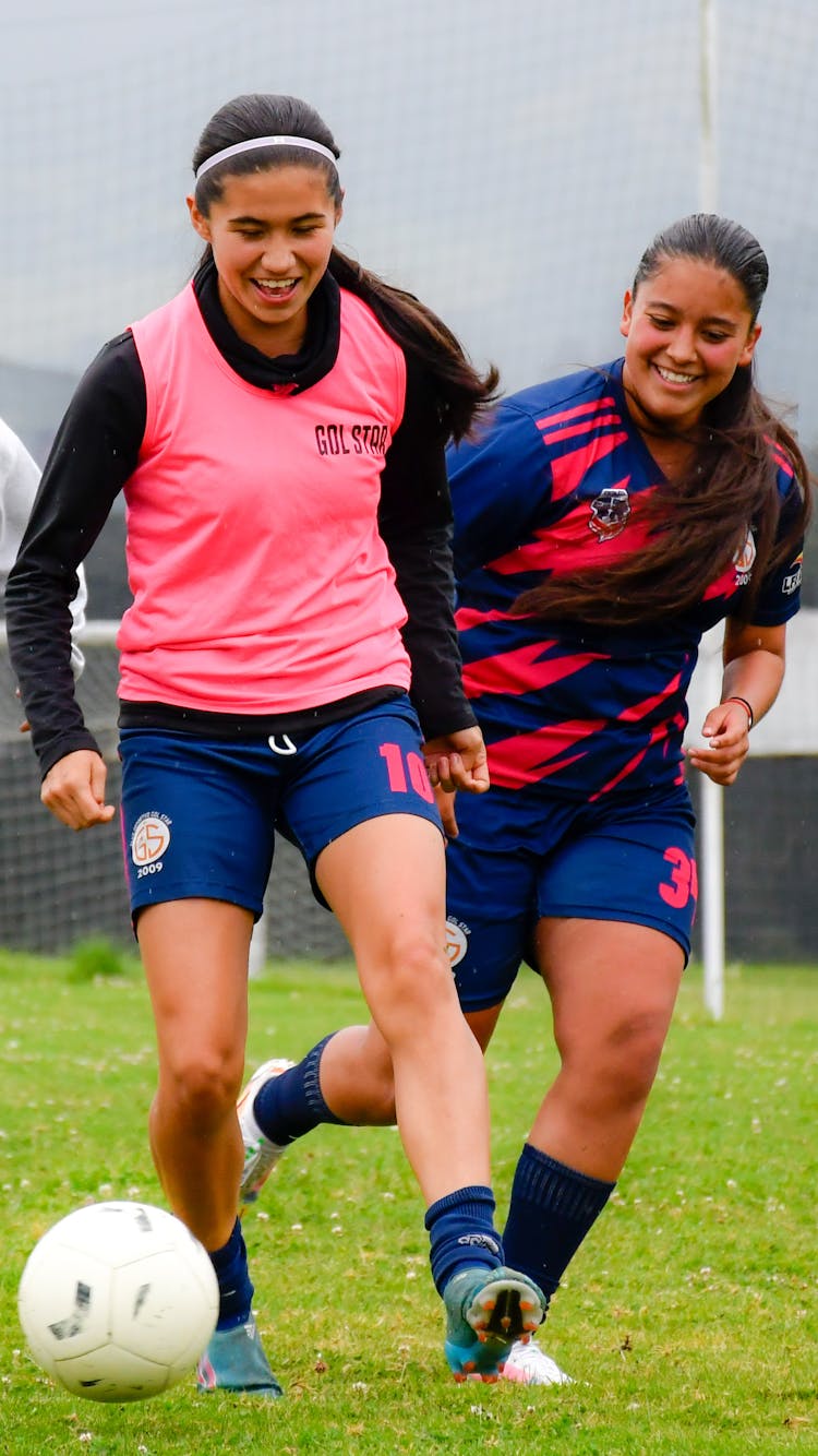 Teenagers Playing Soccer