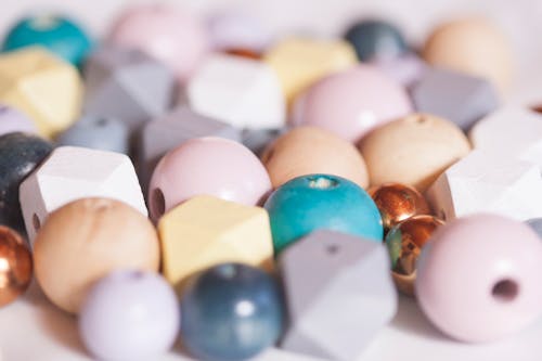 Free Assorted Pastel Color Beads Stock Photo