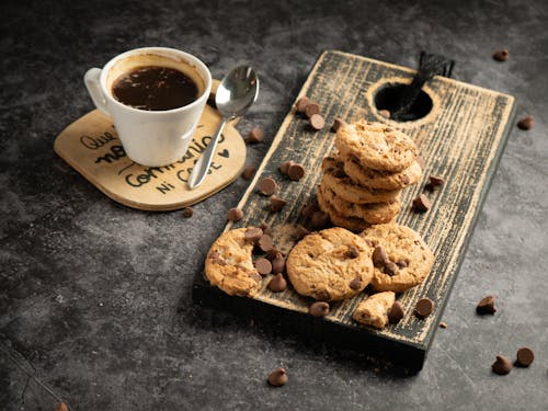 Gratis arkivbilde med cookies, cookies med sjokolade, espresso