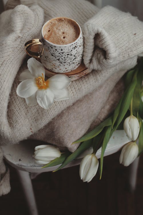 Coffee Cup and Flower