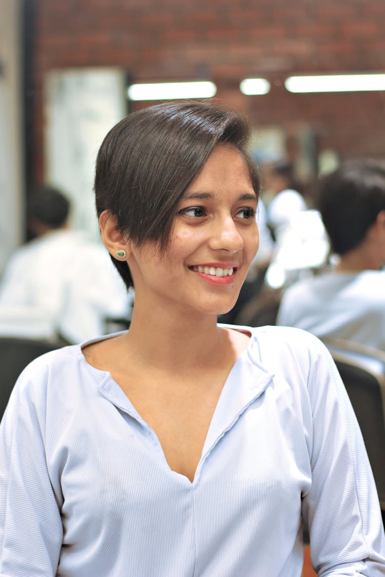 Smiling Woman In Office