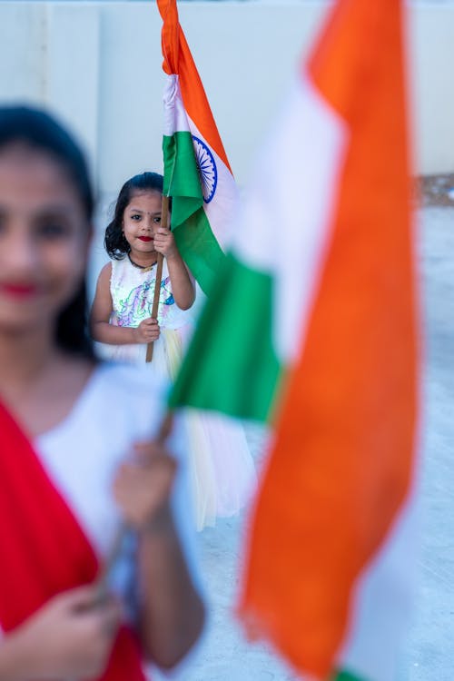 Kids with Indian Flag