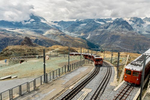 Trains on Gornergrat Railway