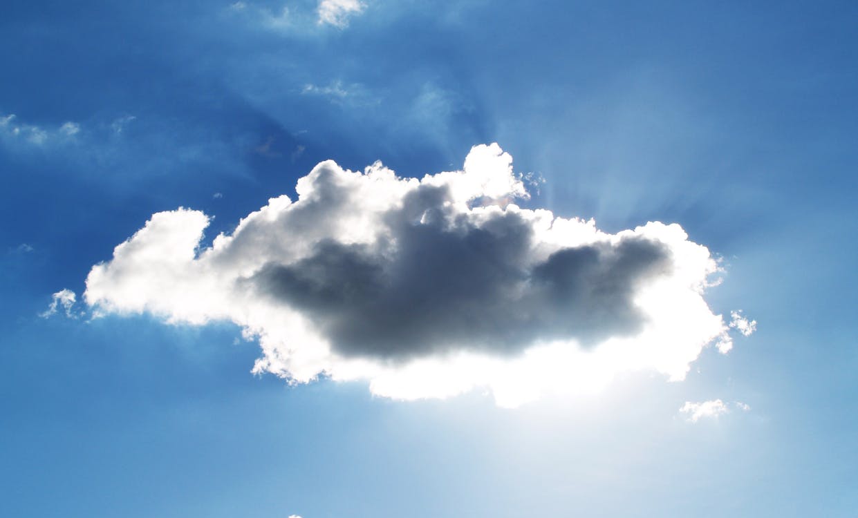Free White Clouds Covering the Sun Stock Photo
