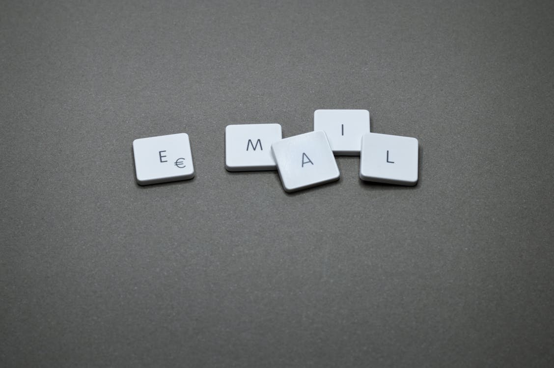 Keyboard keys with the letters spelling out email