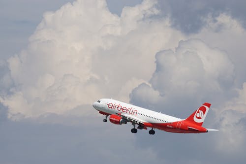 Air Berlin Red and White Airplane