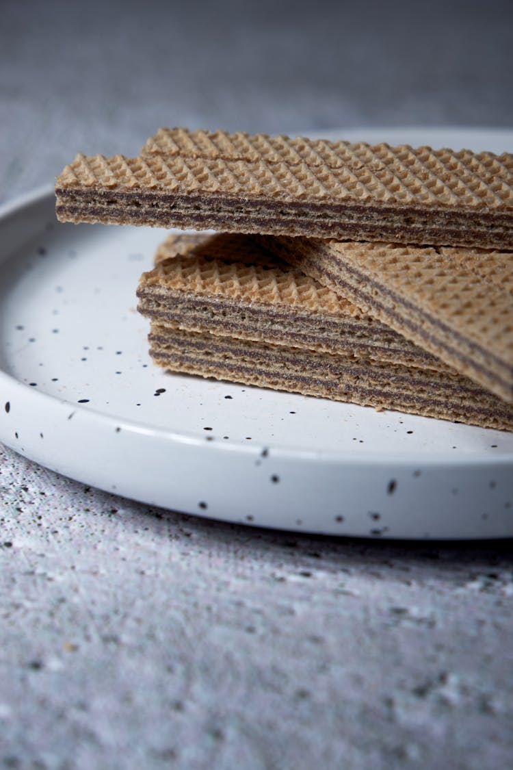 Pile Of Wafers With Chocolate