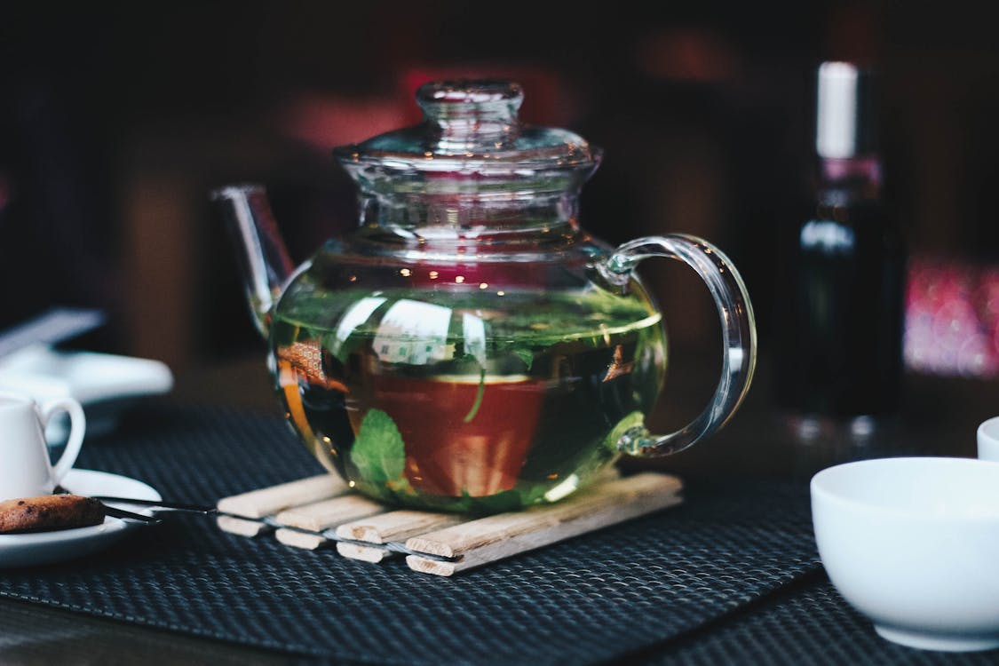 Free Clear Glass Teapot Stock Photo
