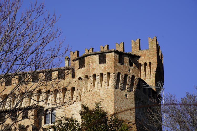 Facade Of The Gradara Castle, Gradara, Marche, Italy