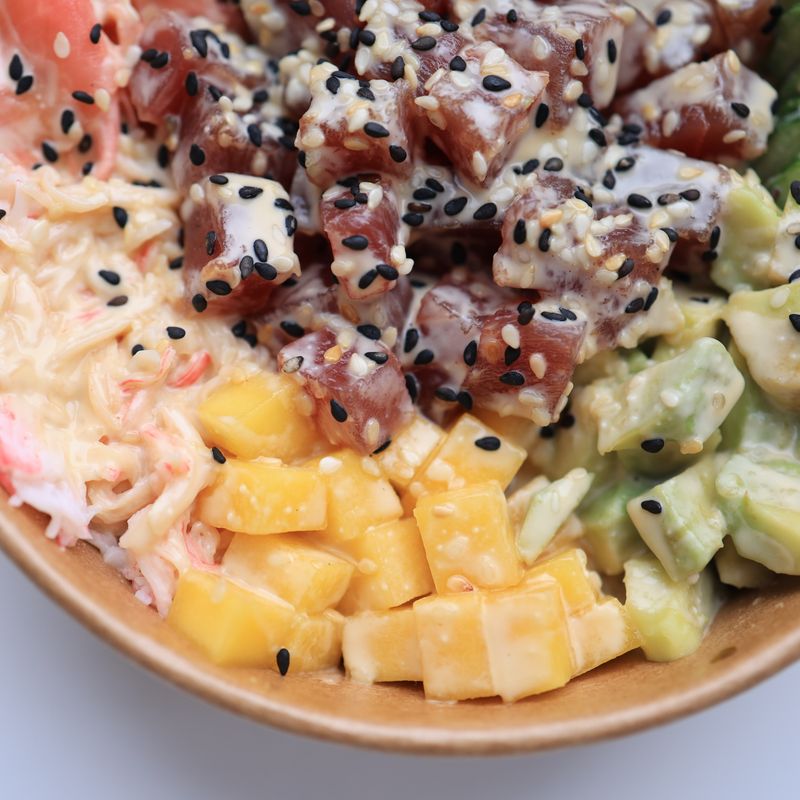 Shawarma Spiced Tuna Poke Bowls