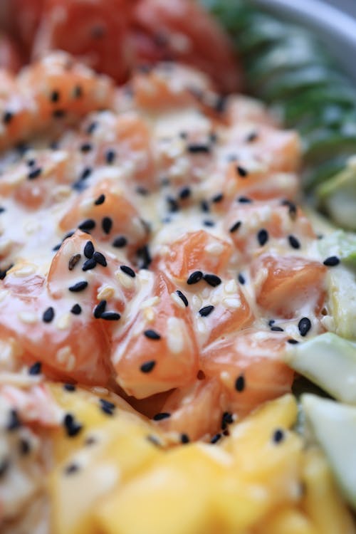 Raw Salmon in Sauce