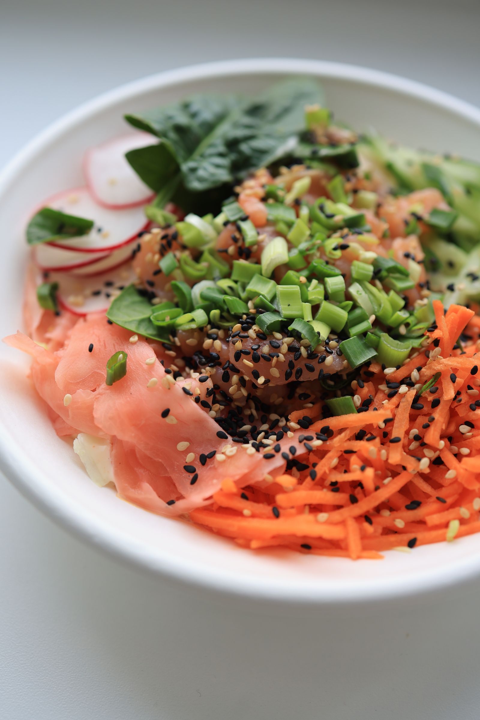 Piring makanan dengan sayur