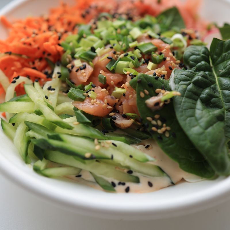 Instant Pot Miso-Glazed Salmon and Cucumber Noodle Salad