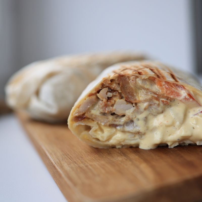 Eid Party Saffron Chicken and Almond Wrap