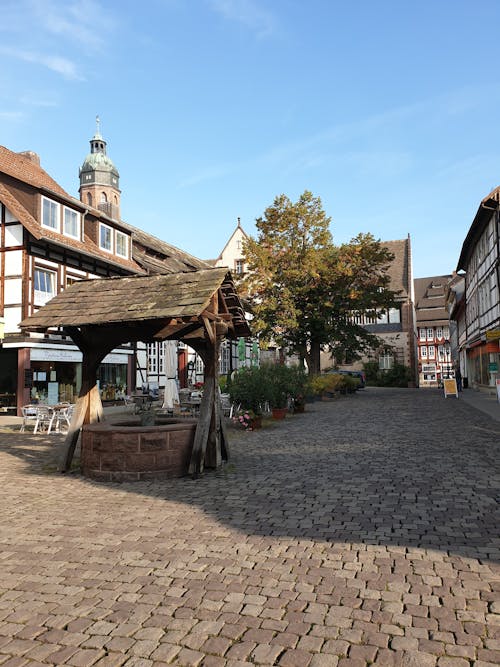 Wooden Well in a Village 