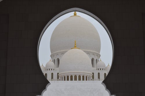 White Dome of Sheikh Zayed Grand Mosque in Abu Dhabi