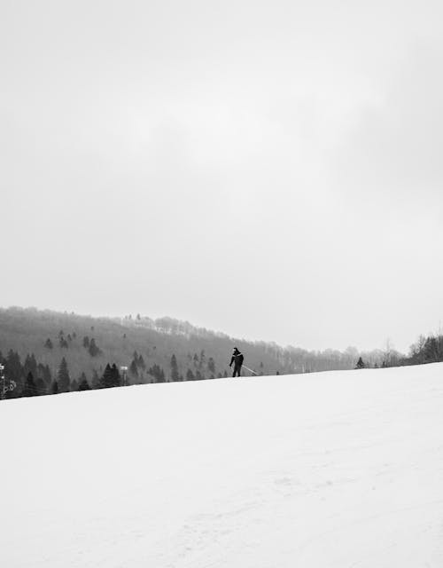 Foto profissional grátis de cenário, com frio, esqui