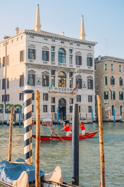 Gondola in Canal in Venice 