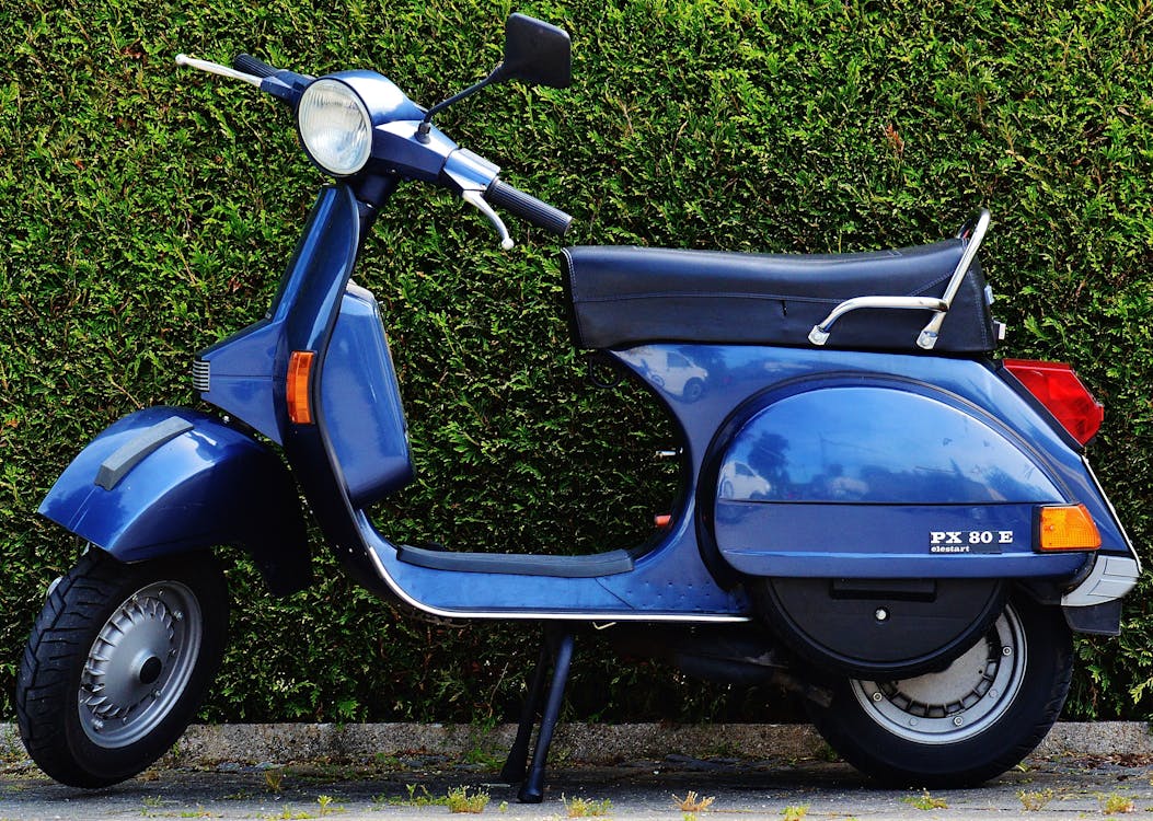Free Blue Motor Scooter Px 80 X Stock Photo