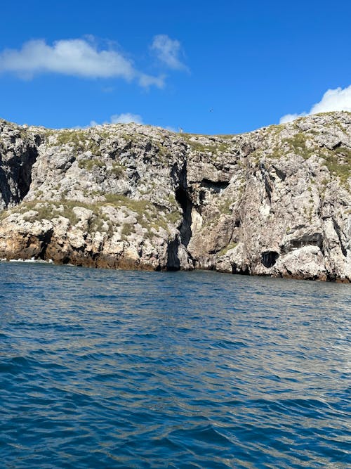 A Rocky Cliff seen from the Sea 
