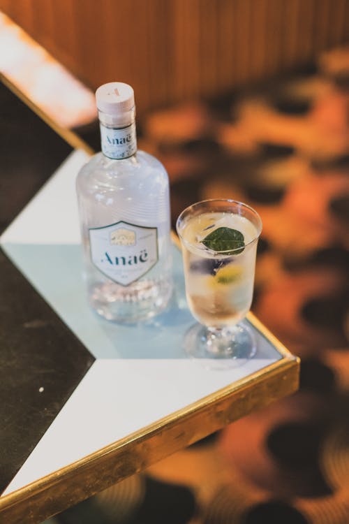 Free Gin Served in a Bar  Stock Photo