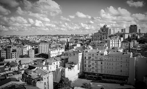 Panoramic View of Buildings in Istanbul, Turkey 