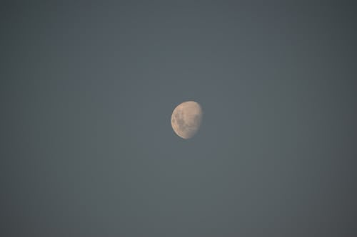 Základová fotografie zdarma na téma astronomie, měsíc, šedivá obloha