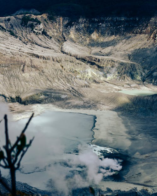 Darmowe zdjęcie z galerii z góry, jezioro, lód