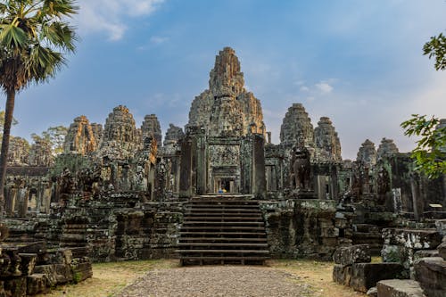 The Bayon Temple at the Angkor Wat Complex at Siem Reap, Cambodia