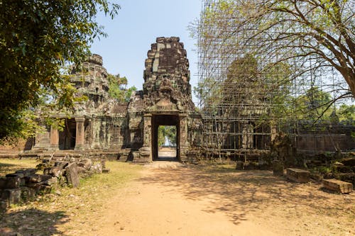 Stone Gates in Angkor Wat, Cambodia