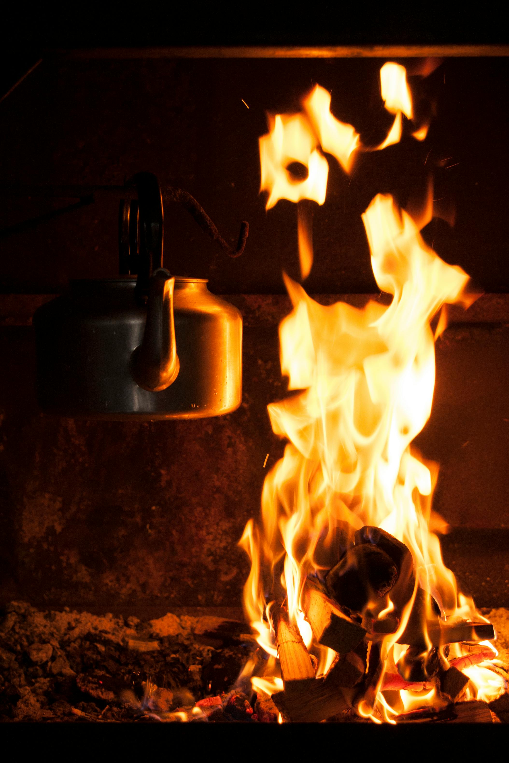 Photo of Kettle over Flames · Free Stock Photo