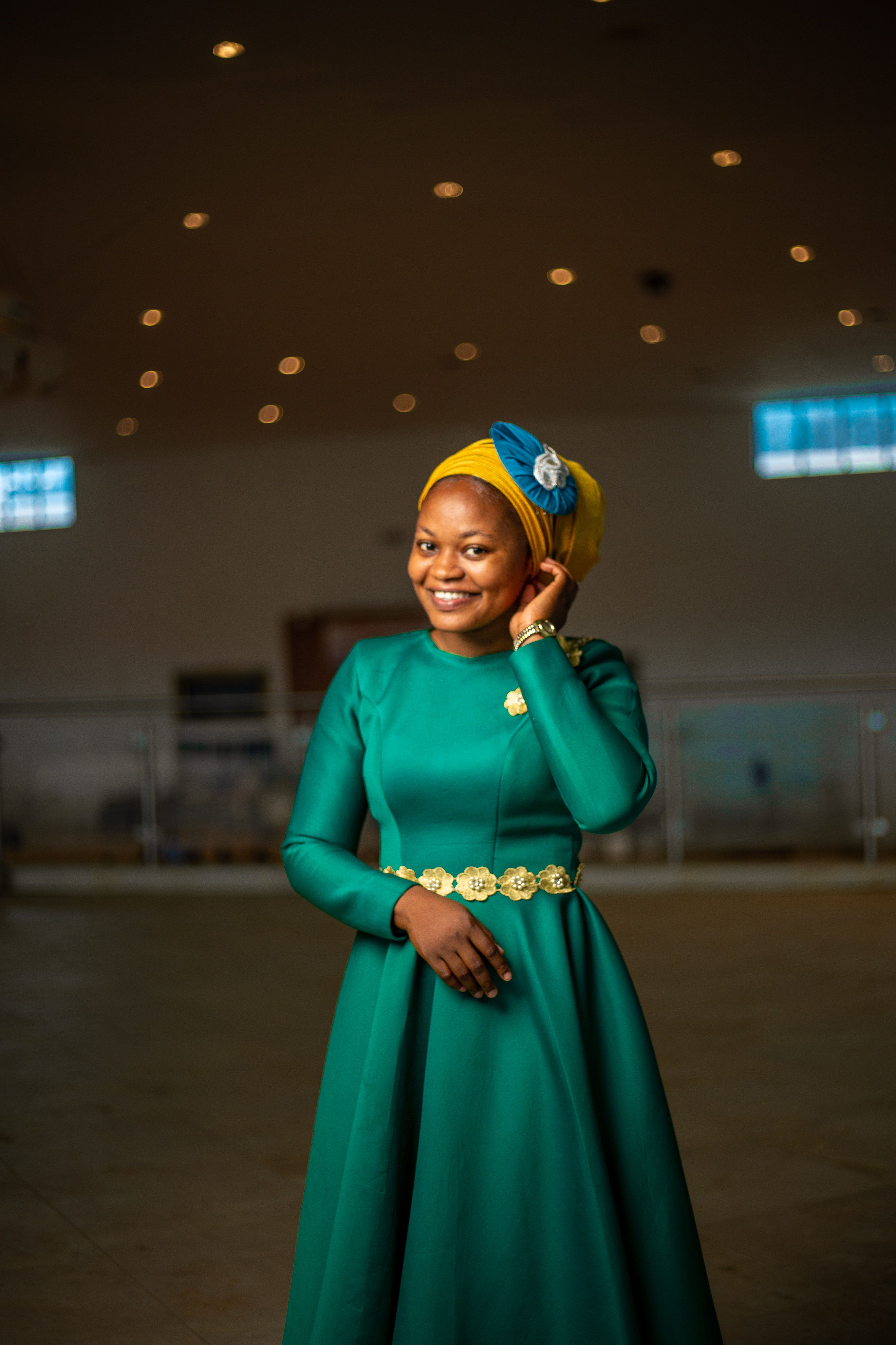 Young Woman Wearing an Elegant Dress and a Turban  Free Stock Photo