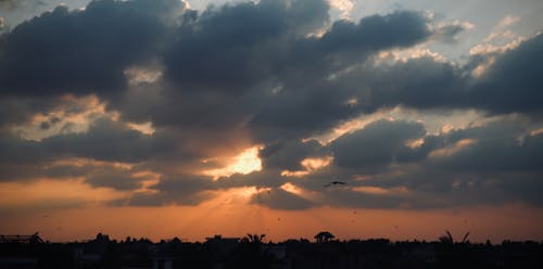 天氣, 日落, 暴風雨 的 免费素材图片