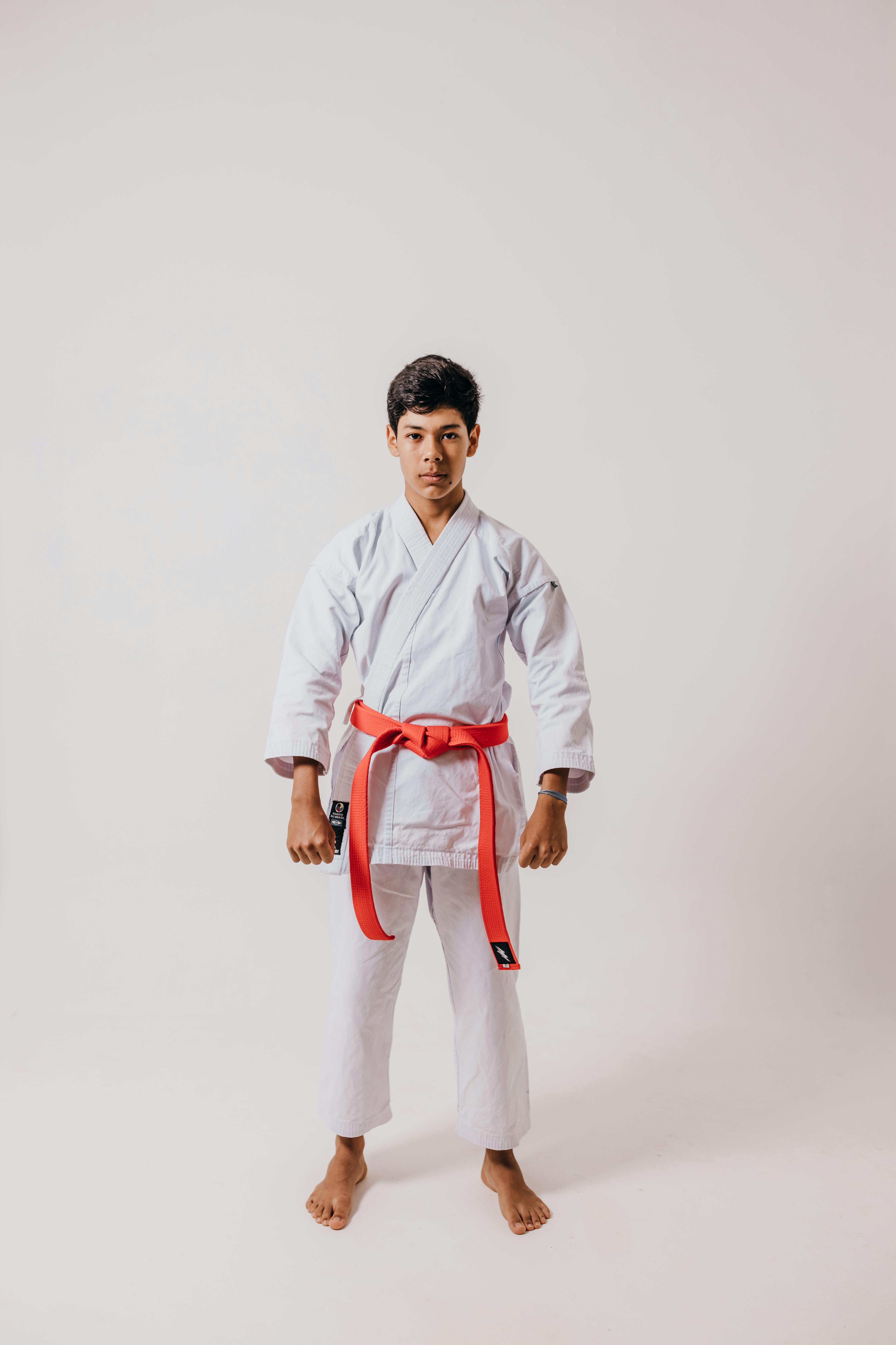 boy posing in kimono