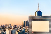 Vista panorámica de la Ciudad de México al atardecer