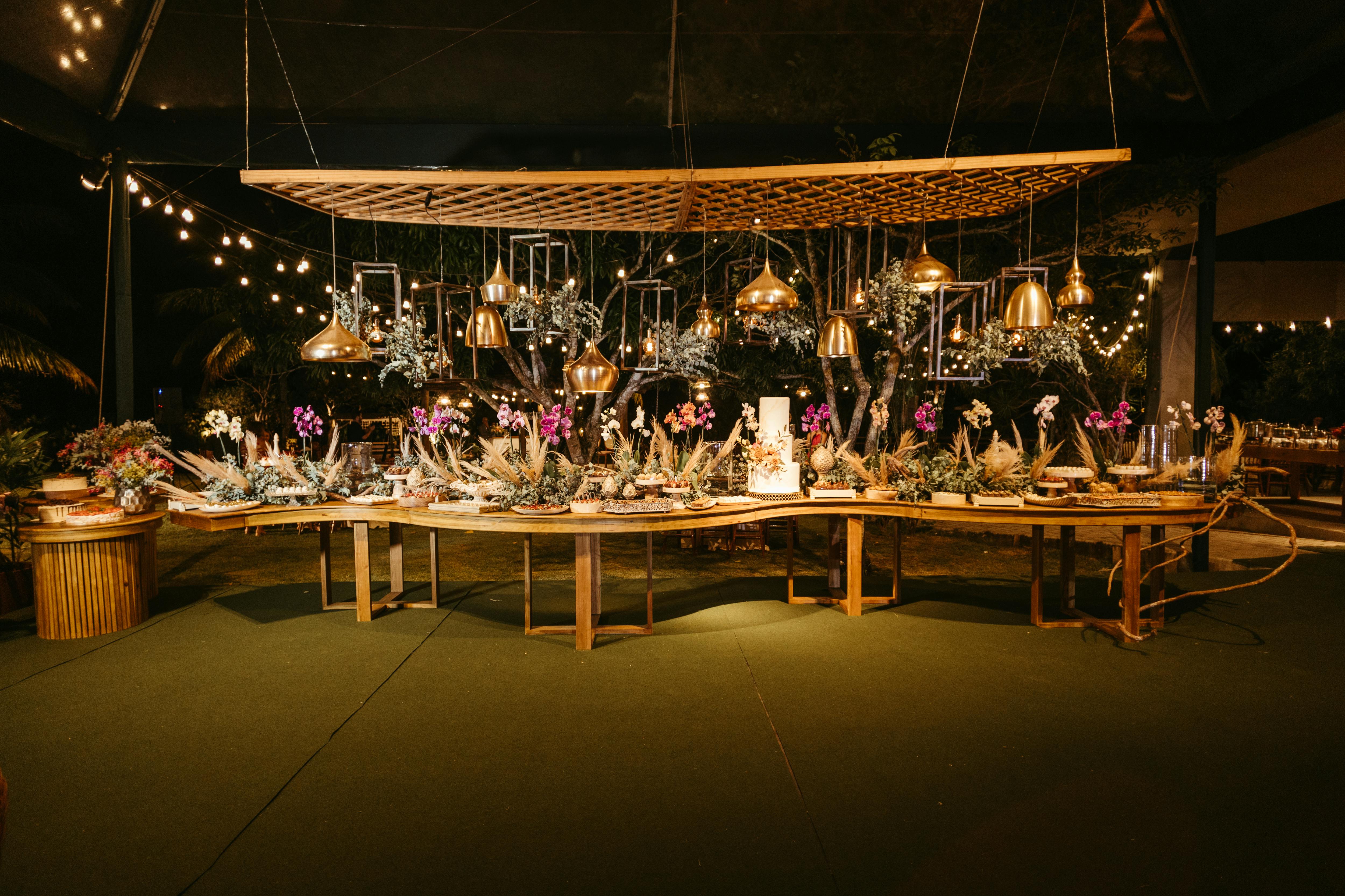 Decorated Table at Night · Free Stock Photo