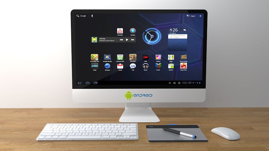 White Android Computer Monitor Turned on - Blogger Tools | jago code