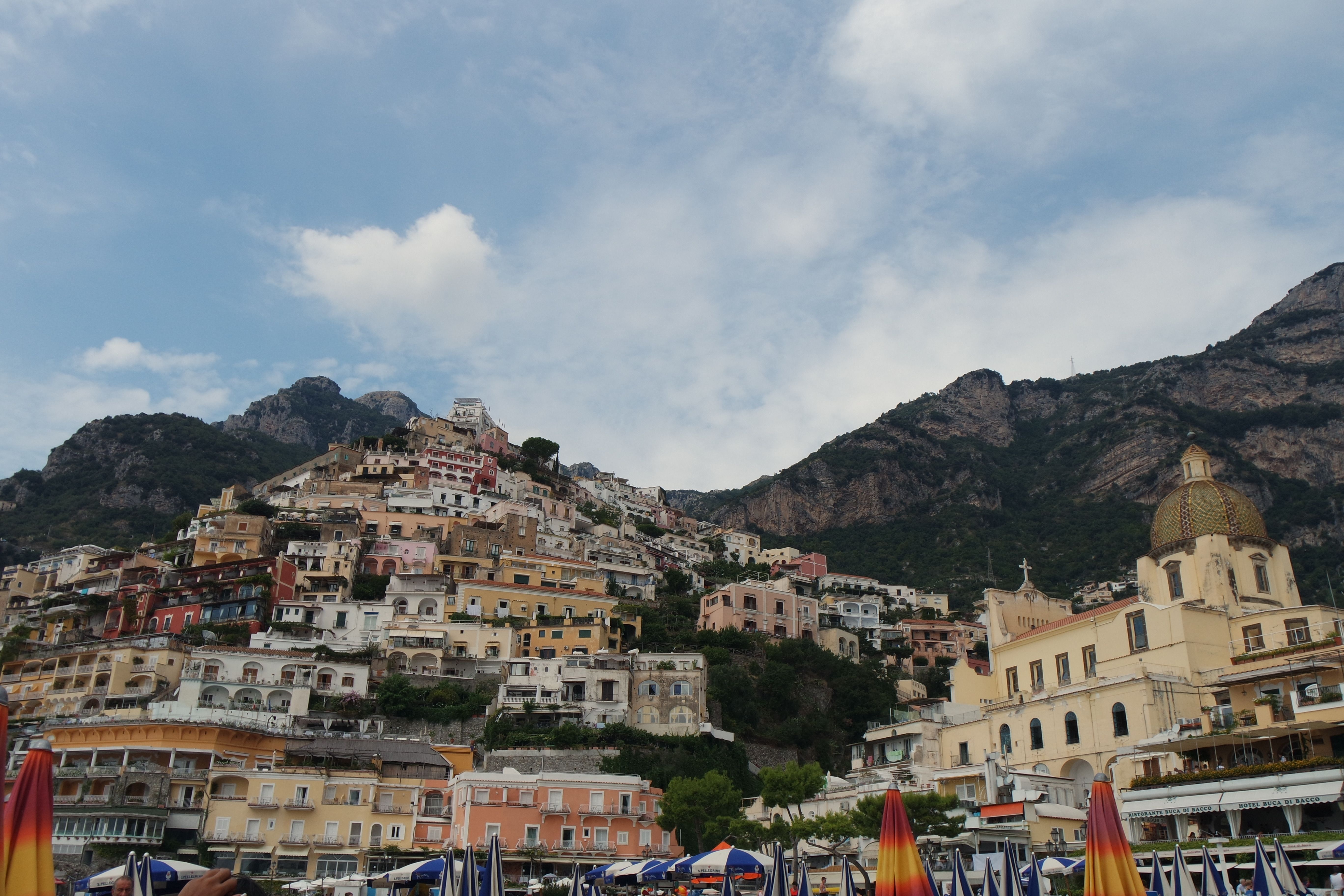 Villa Serenita’s green roof and stone terrace overlooking the Mediterranean, Amalfi Coast exclusive retreat