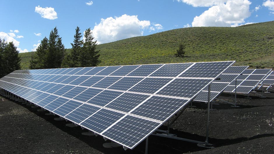 Black and Silver Solar Panels