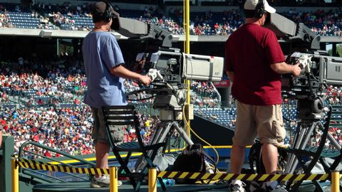 The outside broadcast compound is a small factory, and it explains a lot about coverage